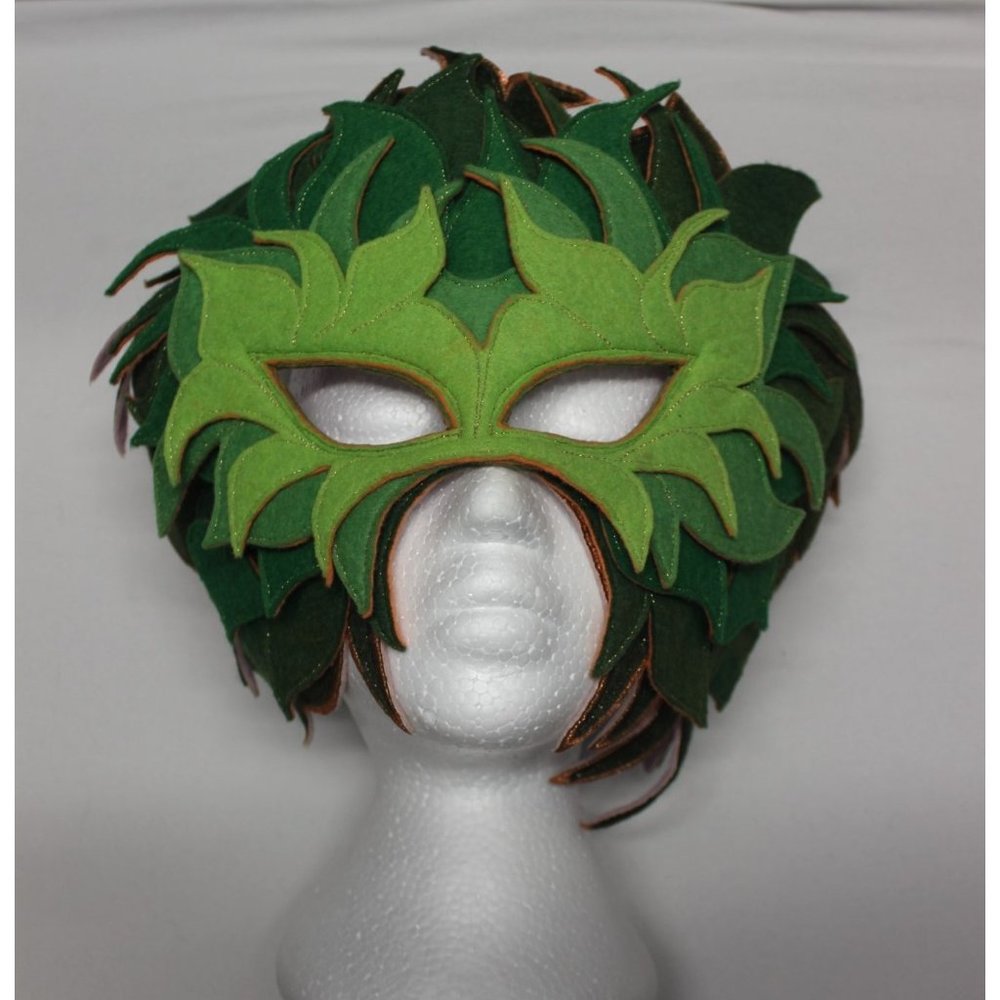 Vintage Mask Hysteria by Maureen Culligan felt carnival festival masquerade mask